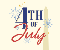 4th of July Text Facebook Post Design