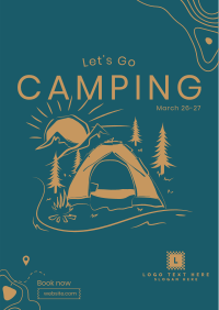 Campsite Sketch Poster Design