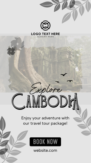 Cambodia Travel Tour Facebook story Image Preview