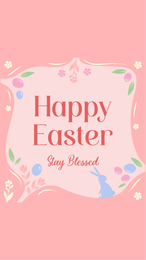 Blessed Easter Greeting Instagram story Image Preview