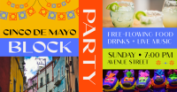 Cinco de Mayo Block Party Facebook Ad Design