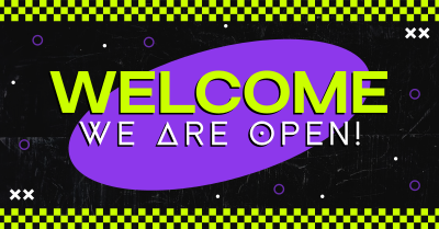 Neon Welcome Facebook ad Image Preview