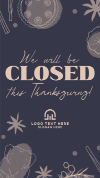 We're Closed this Thanksgiving TikTok video Image Preview
