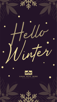 Snowy Winter Greeting Facebook Story Design