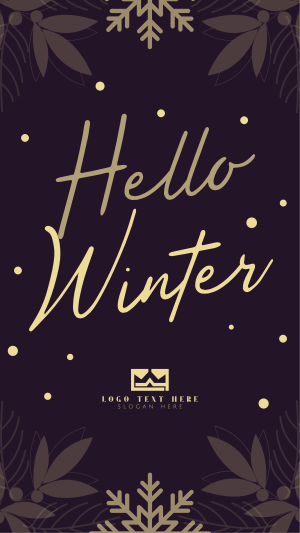 Snowy Winter Greeting Facebook story Image Preview