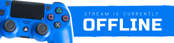 Blue Controller Twitch Banner Design Image Preview