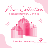 Rainbow Candle Collection Instagram Post Design