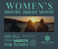 Women's History March Facebook Post Design