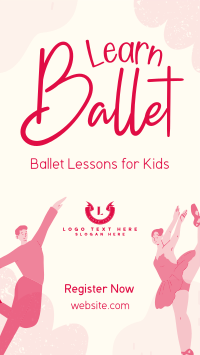 Kids Ballet Lessons YouTube Short Design