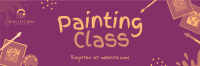 Quirky Painting Class Twitter Header Design