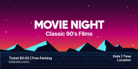 Retro Movie Night Twitter post Image Preview