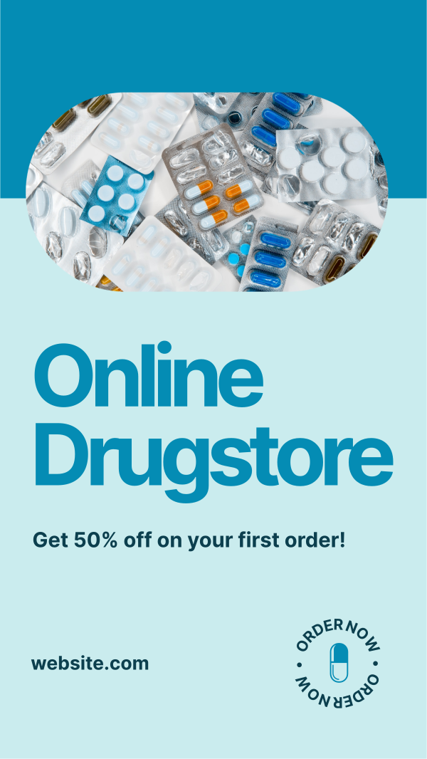 Online Drugstore Promo Facebook Story Design Image Preview