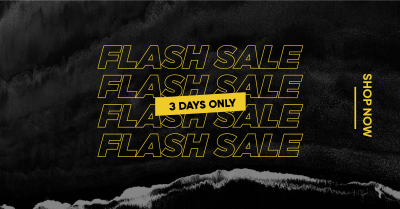Flash Sale Yellow Facebook Ad Image Preview