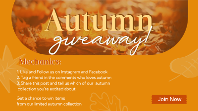 Autumn Leaves Giveaway Facebook event cover Image Preview
