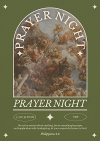 Rustic Prayer Night Poster Design