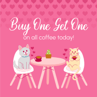 Pet Cafe Valentine Instagram Post Design