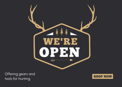 Hunting Supplies Postcard Image Preview
