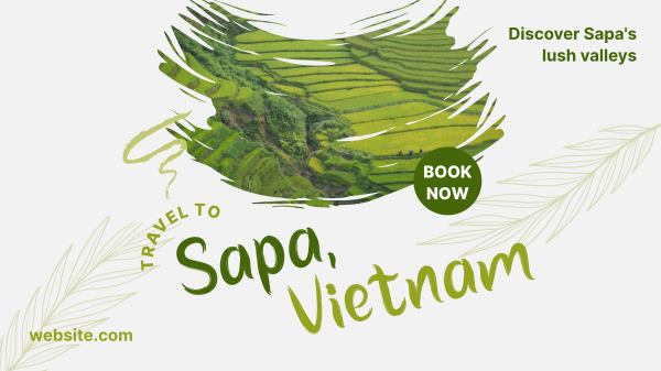 Sapa Vietnam Travel Facebook Event Cover Design
