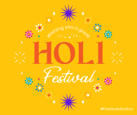 Holi Fest Burst Facebook Post Design