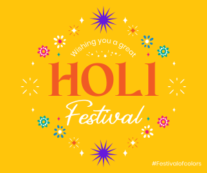 Holi Fest Burst Facebook post Image Preview