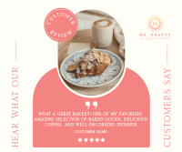 Pastries Customer Review Facebook Post Design