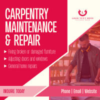 Geometric Carpentry Maintenance Instagram Post Preview