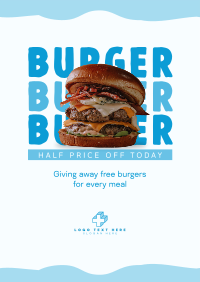 Free Burger Special Flyer Design