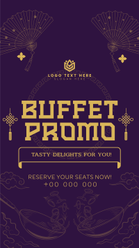 Elegant Oriental Buffet Promo Facebook Story Design