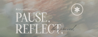 Pause & Reflect Facebook Cover Design