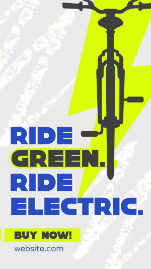 Green Ride E-bike Facebook story Image Preview