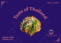 Taste of Thailand Postcard Design