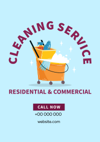 House Cleaning Professionals Poster Design