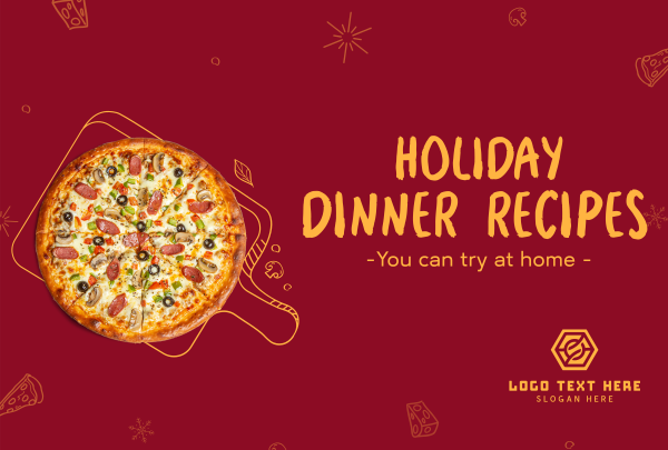 Holiday Pizza Special Pinterest Cover Design Image Preview