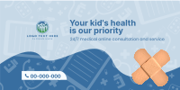 Pediatric Health Care Twitter Post Design