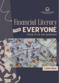 Financial Literacy Podcast Flyer Image Preview