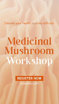 Minimal Medicinal Mushroom Workshop YouTube Short Design
