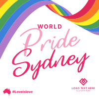 Sydney Pride Flag Instagram Post Design