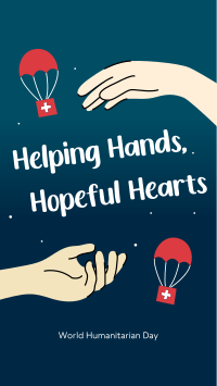 Helping Hands Humanitarian Day TikTok Video Design