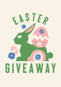 Floral Easter Bunny Giveaway Poster Image Preview
