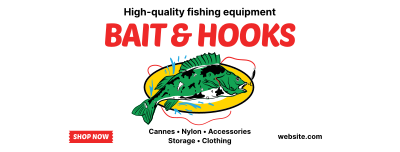 Bait & Hooks Fishing Facebook cover Image Preview