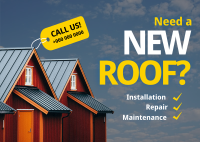 Roofing Service Call Now Postcard Image Preview