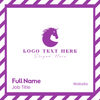 Purple Unicorn Gaming Business Card Design