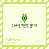 Green Rabbit Popsicle Business Card Design