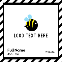 Round Bee Business Card Design