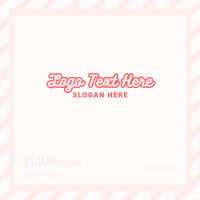 Pink Candy Business Card Design