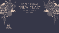Beautiful Ornamental Lunar New Year Zoom background Image Preview