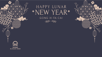 Beautiful Ornamental Lunar New Year Zoom Background Image Preview