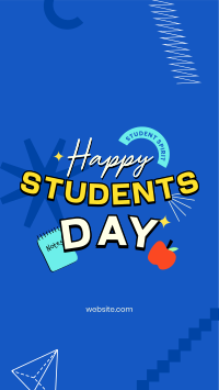 Happy Students Day Facebook Story Design