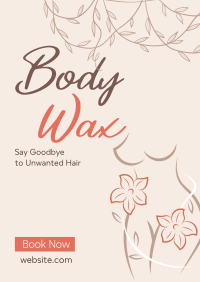 Body Waxing Service Poster Design