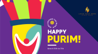 Purim Clown Facebook event cover Image Preview